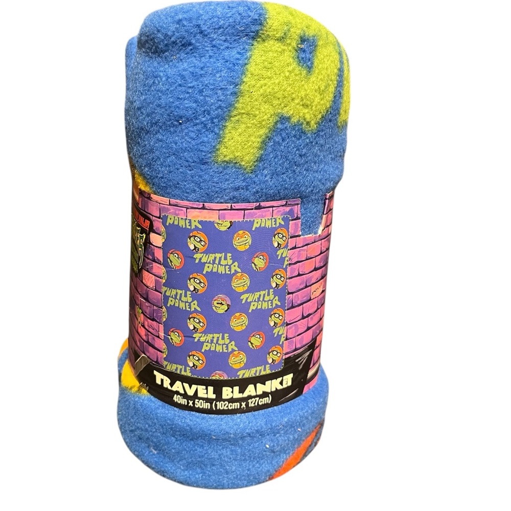 TMNT Turtle Power Travel Blanket •‎ 40x50 • Cozy Kids & Fan Decor